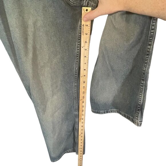 AEO Womens Blue Jeans SIZE 14 100% Cotton American Eagle Outfitters Flare Denim - Picture 4 of 11